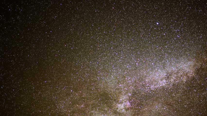 Astrophotography Time Lapse Milky Way Galaxy Across Sky