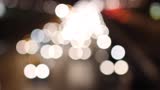 Defocused Night Traffic At La Coruna City