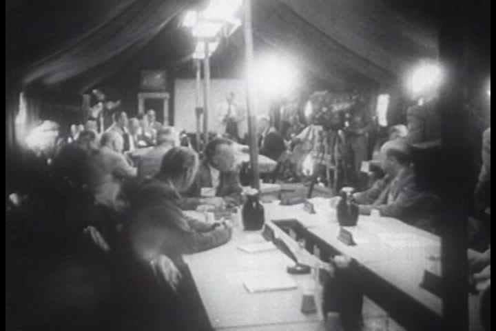 1950s - Survival Town atomic test shows destruction to homes and infrastructure from an atomic blast