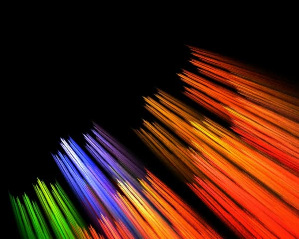 Beautiful 3D animated fractal: rendered multicolor abstract patterns on black background.