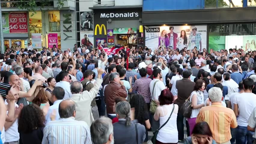 ANKARA, TURKEY - JUNE 12: Demonstration at Ankara for 'Istanbul Taksim Gezi Park' . June 12 , 2013 in Ankara, Turkey