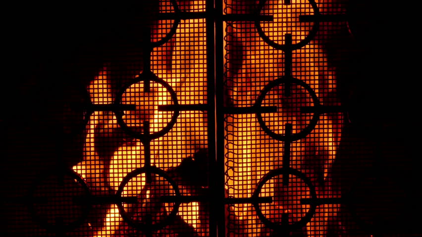 Gates of hell - scary fireplace.