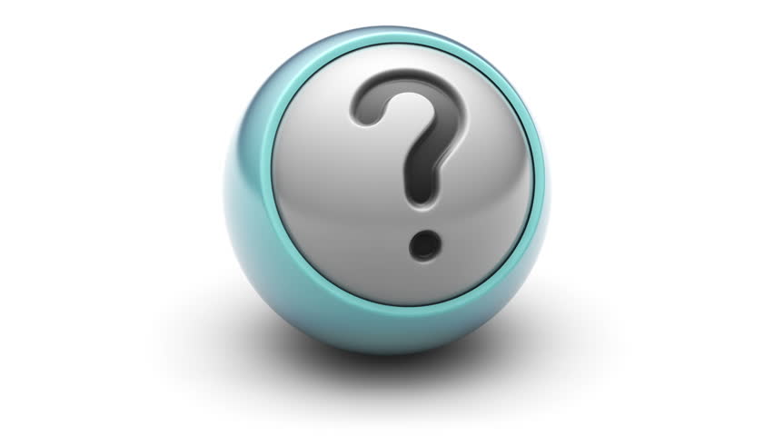question icon on ball. Looping.