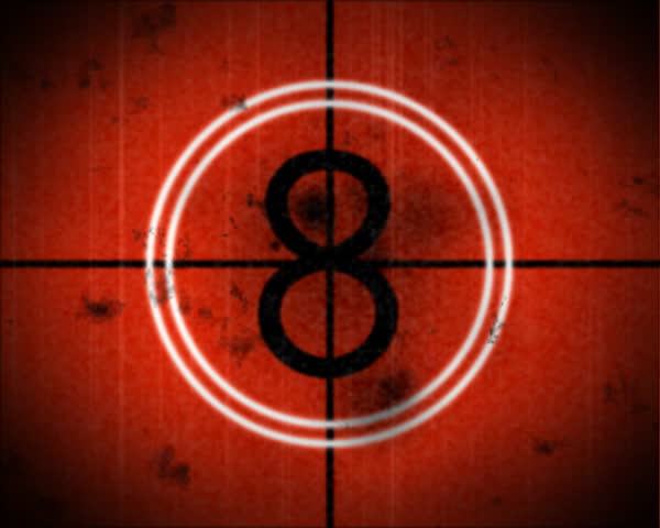 Realistic academy leader countdown.