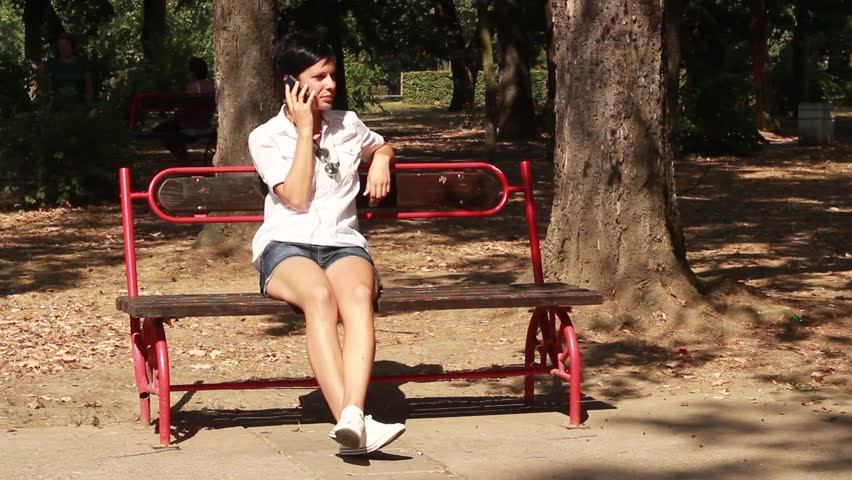 Janelle Penny Is A Lesbian Girl Sitting On A Bench