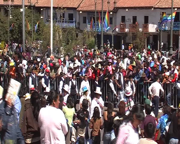 CUSCO , PERU - 14 June 2009: Dance celebration on the Plaza de Armas June 14 2009 in Cusco city, Peru.
