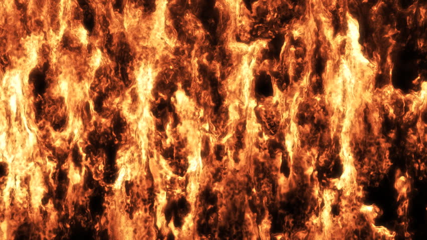 Fire crawling up a wall