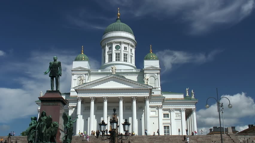 Helsinki Cathedral and Senate Square in Finland 