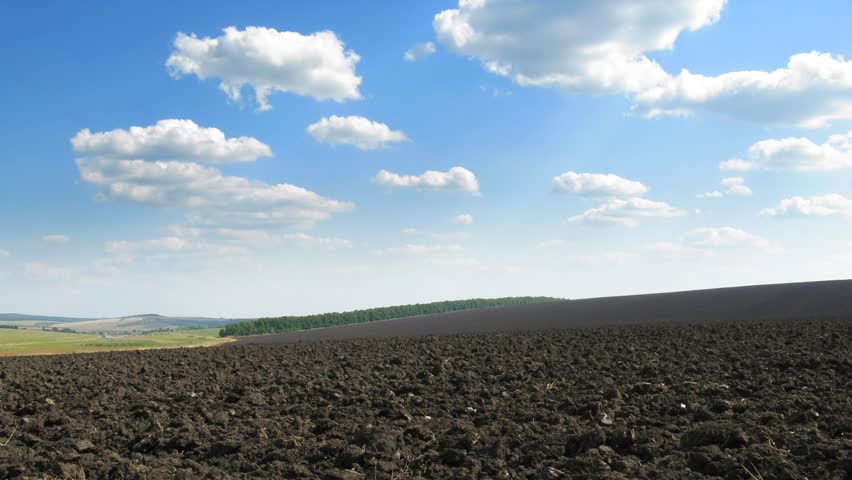 plowed field. time lapse HD