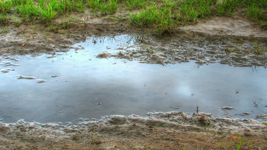 Clouds reflexions in water, HD time lapse clip, High Dynamic Range imaging