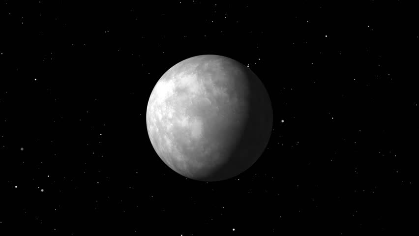 approaching moon (fullHD 1080p) rendered with correct scale and photorealistic lighting of moon