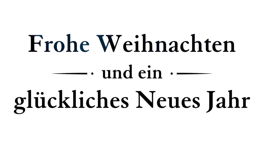 Merry Christmas And Happy New Year In German - Wunsche, Frohe