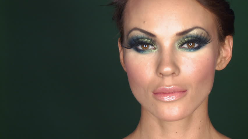Portrait of beautiful sexy woman with outstanding makeup