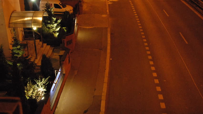 time lapse highway at night