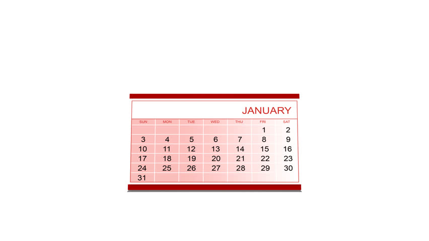 Desk calendar, HD 1080 Loop with alpha channel included - year 2010 