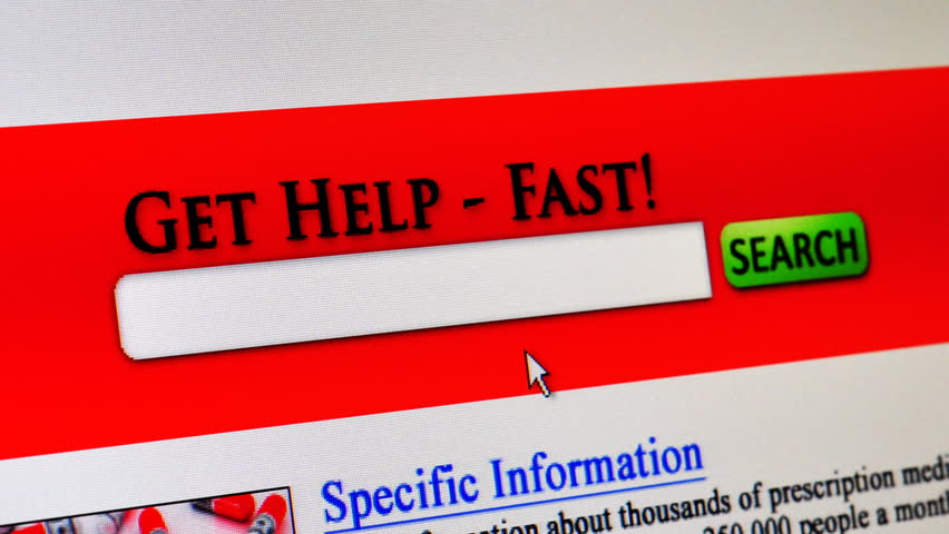Identity theft concept with a fictional search engine