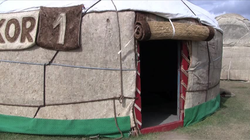 Entrance to a yurt, Kyrgyzstan