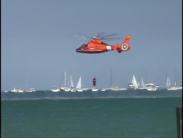 Coast Guard Pulls up Drowning Victim