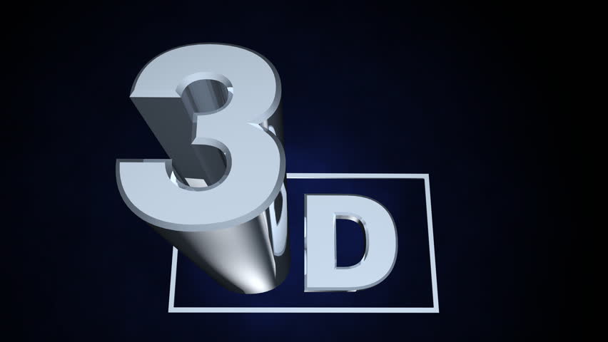 Chrome 3D pushes through centered 16x9 frame against blue background.