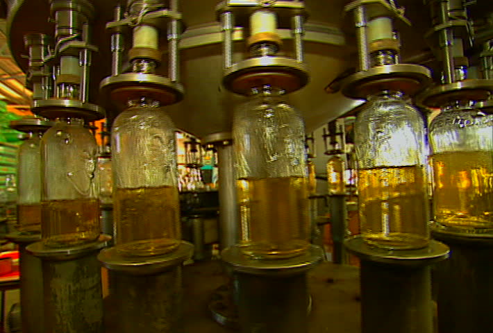 Bottles fill with tequila at a factory in Jalisco, Mexico.
