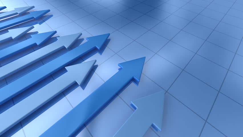 Business graph with arrow 
