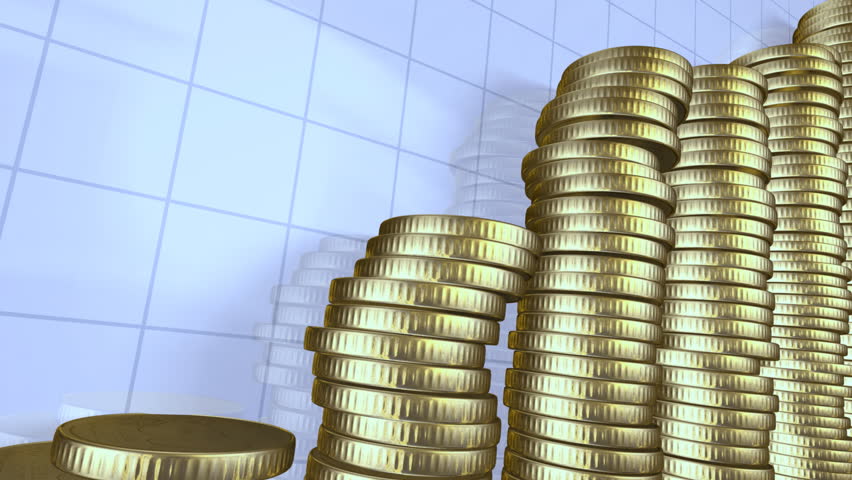 Business graph with money 