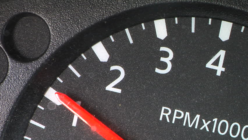 Revving the RPM's of an automobile.