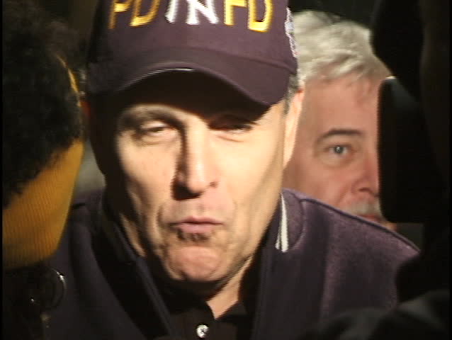 Rudy Giuliana in Front of Press