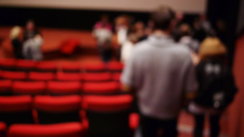 Cinema hall after after showing, with Sound