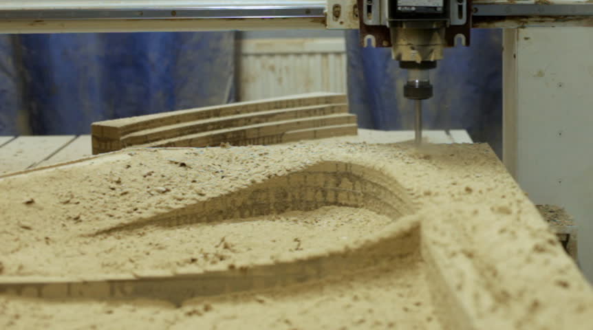 Machine drill work with wood