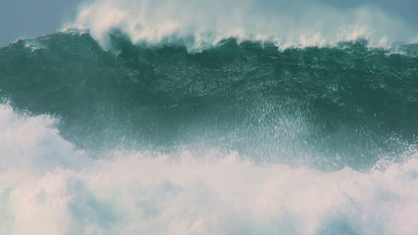 Awesome power of giant waves breaking over dangerous rocks 60 FPS