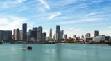 Miami skyline in the morning