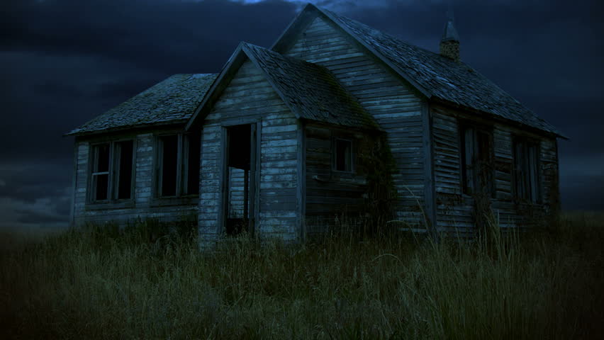 Haunted House with Spider Web