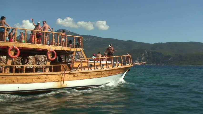 Gulet cruise boats on the Aegean Sea