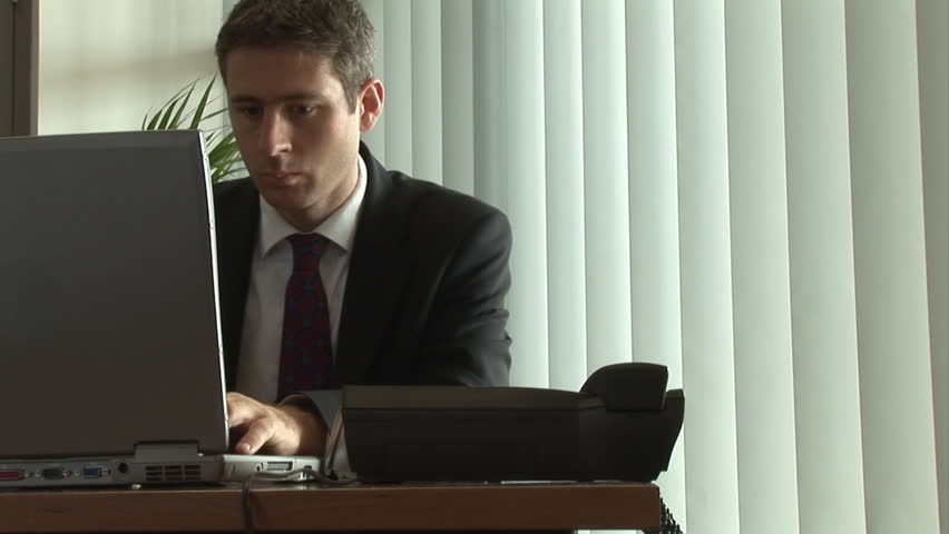 Businessman on laptop