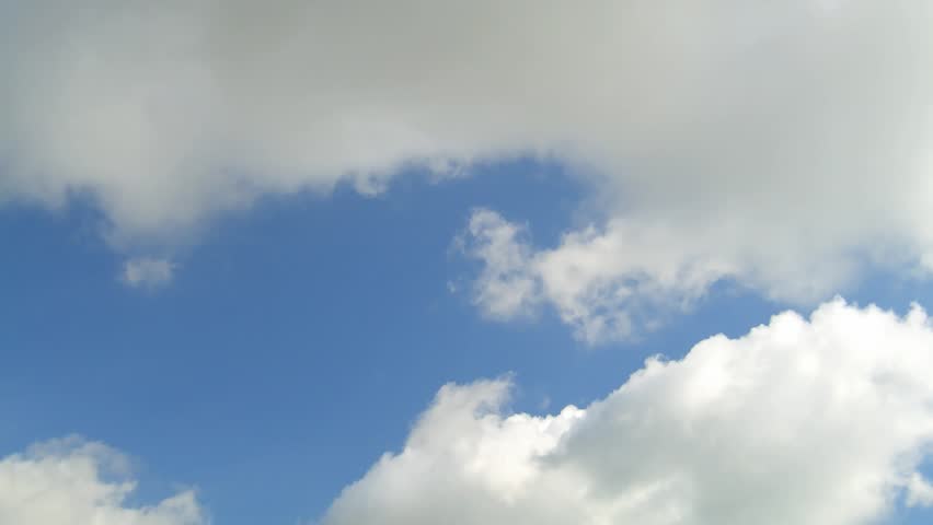 Time Lapse Movie just fast moving clouds and blue sky (30fps)