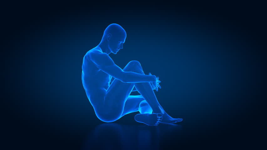 Focused on human knee - x-ray zoom in with visible knee bones  - similar footage in my portfolio