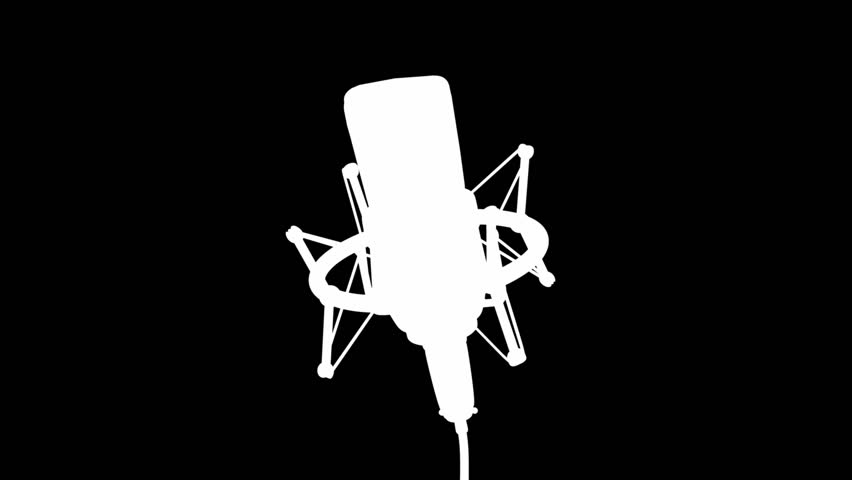 studio microphone, loopable part, alpha channel