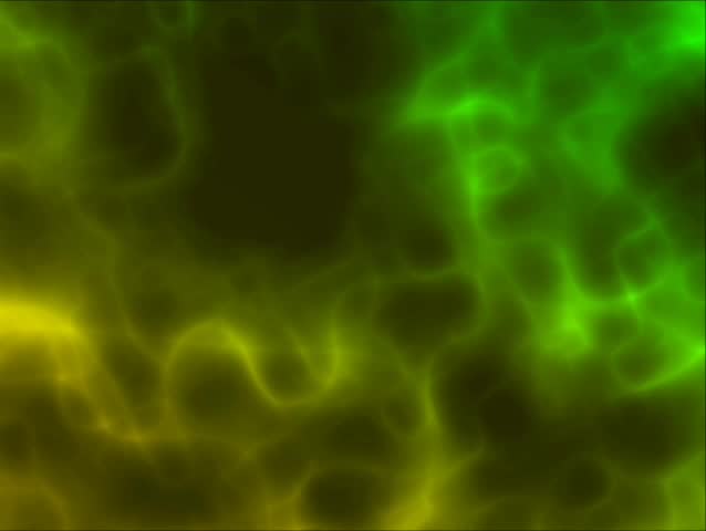 Abstract Loop with yellow and green liquid ripples