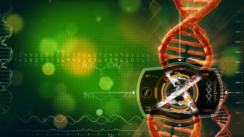 Abstract animation of DNA heat signature scan 