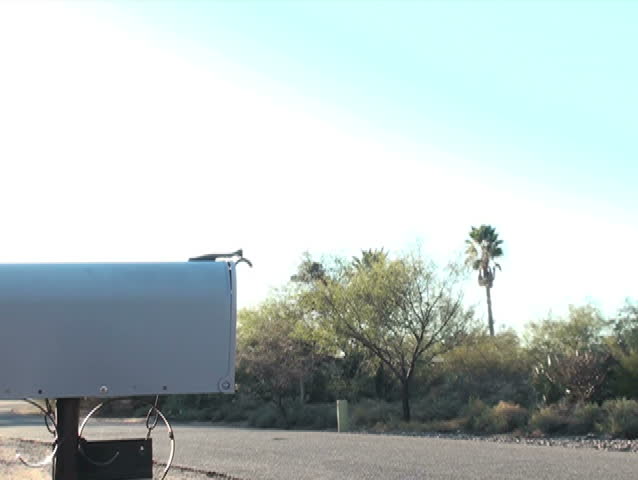 Woman gets mail side - NTSC