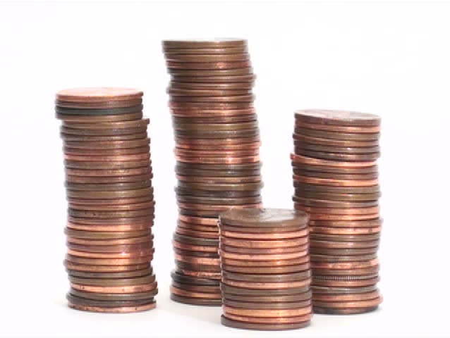 Penny stack grows in stop motion V1 - NTSC