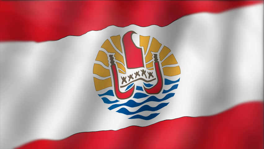 French Polynesia - detail of waving flag 