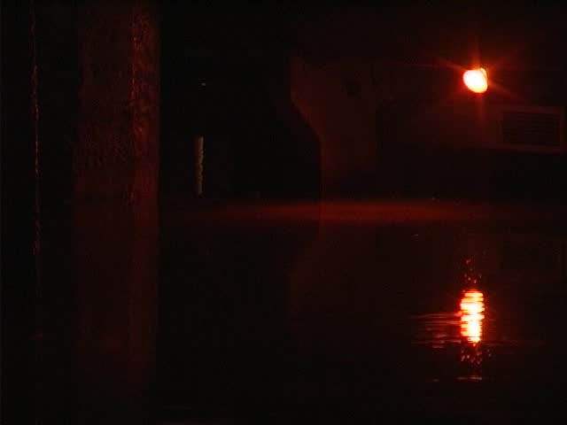 Dark inside Yerebatan Saray in Istanbul, Turkey