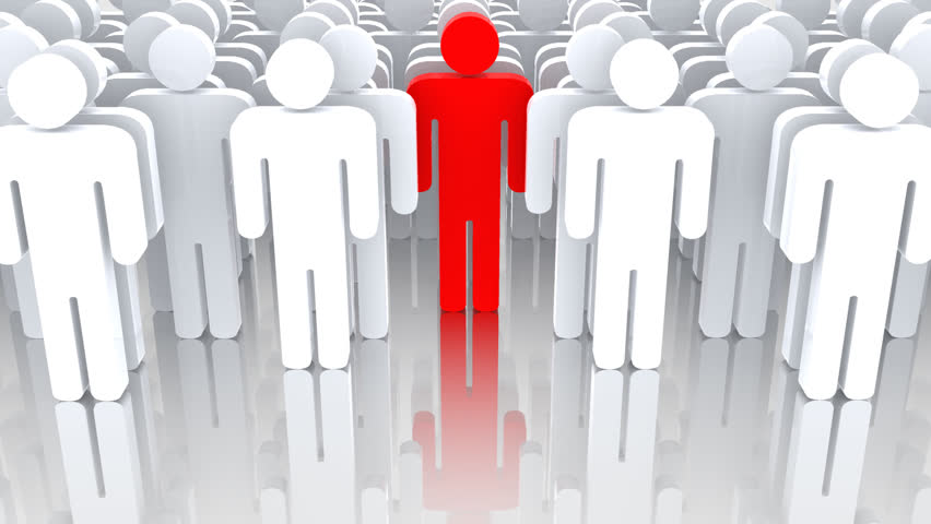 Silhouettes of people. 3d 