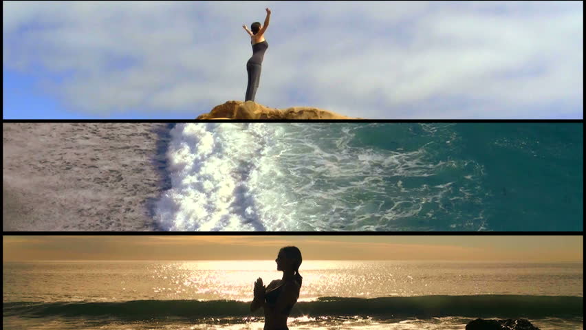 Yoga meditation montage seamless loop 