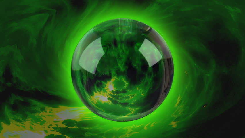 Evil magic crystal ball, infinite loop, HD time lapse clip