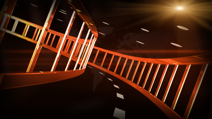 Computer-rendered animation for movie channel or television plays with moving ladder and world map. 