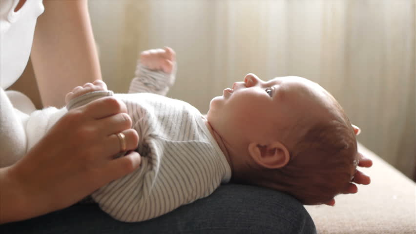 Mother playing with her child