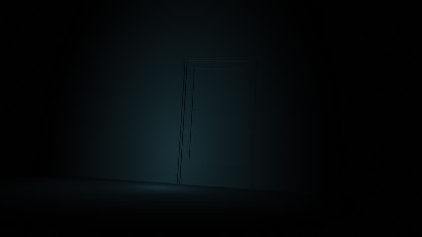 A door opening to shining light   Entry into the door